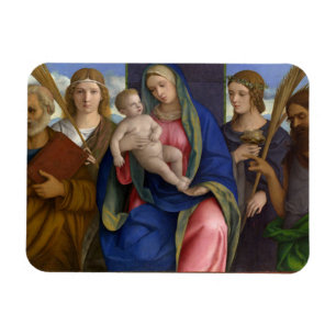 Íman Madonna e criança com santos