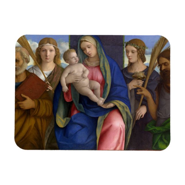 Íman Madonna e Criança com Santos (Horizontal)