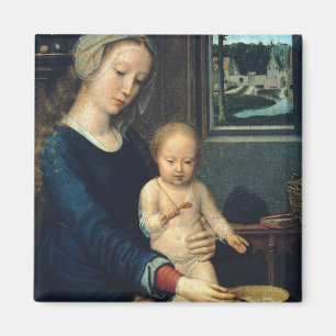 Íman Madonna e Criança com Sopa de Leite - Gerard Davi