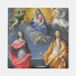 Íman Madonna e criança com St. Lucy e Maria Madalena