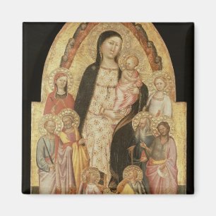 Íman Madonna e criança Enthroned