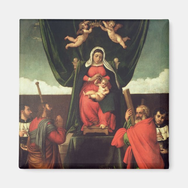 Íman Madonna e Criança Enthroned com Quatro Santos, 154 (Frente)