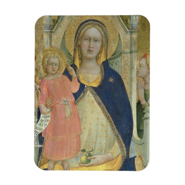 Íman Madonna e Criança entusiasmados com Santos, detalh (Vertical)