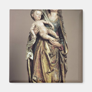 Íman Madonna e criança, escultura de madeira
