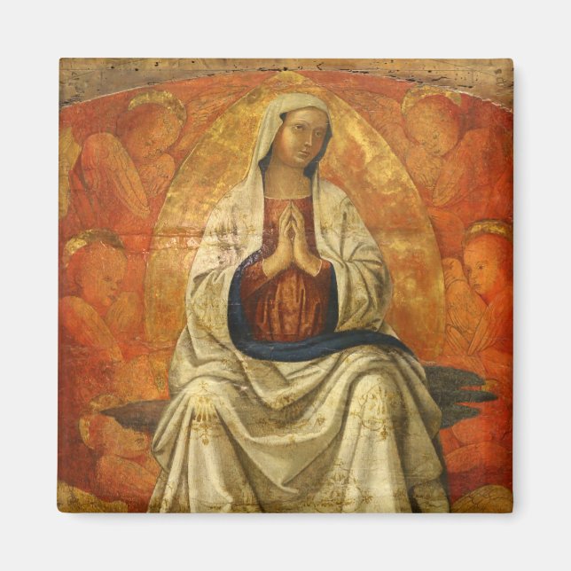 Íman Madonna em Gloria (Virgem Maria Enthroned) (Frente)