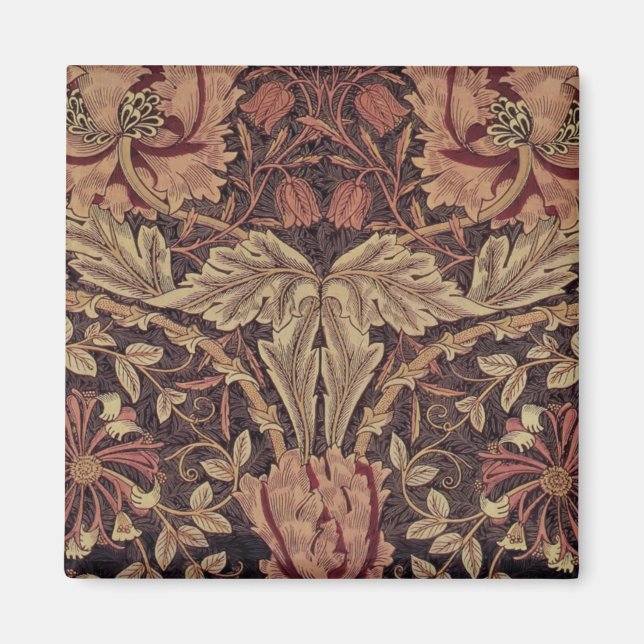 Íman Madressilva por William Morris, Arte de Flores de  (Frente)