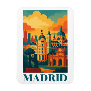 Íman Madri Colorida Espanha Viagem Vintage