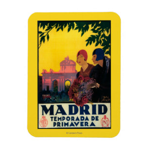 Íman Madrid no Poster Viagem de Springtime