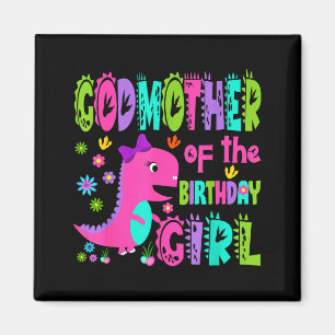 Íman Madrinha da menina aniversariante saurus rex dinos