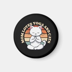 Íman Mãe Ama Gatos e Yoga