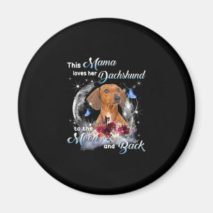 Íman Mãe Art Dachshund Mama Birthday