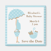 Mãe azul para ficar com o guarda-chuva