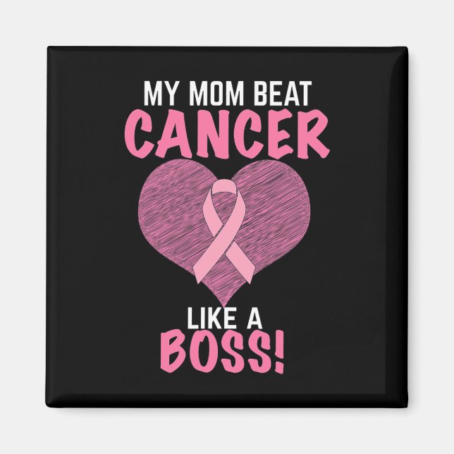 Íman Mãe Bate Cancer Da Mama - Consciência De Sobrevivê (Frente)