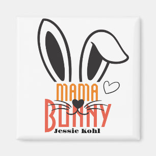 Íman mãe bunny páscoa elegante família simples e fofa