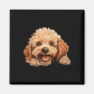 Íman Mãe Cachorro Poodle Brinquedo Pai Espiando Cachorr
