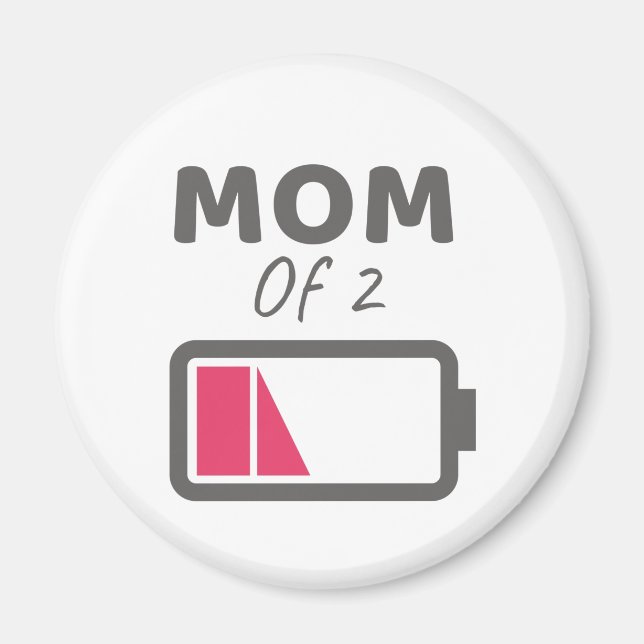 Íman Mãe cansada de 2 mãe de 2 Dias de as mães (Frente)