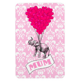 Íman Mãe com elefante rosa