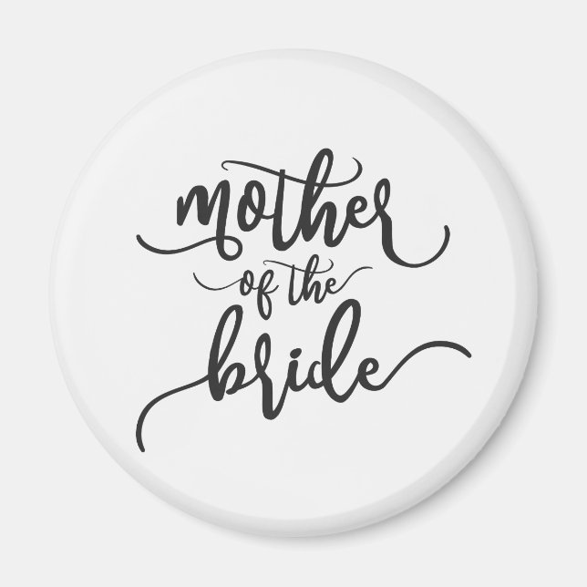 Íman Mãe da Caligrafia do Casamento Bride | Magnet (Frente)