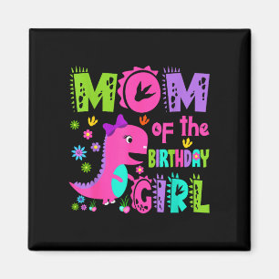 Íman Mãe da menina aniversariante festa de dinossauro s
