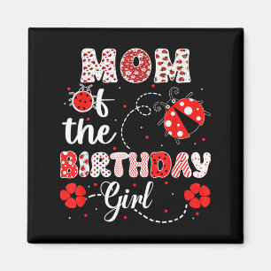 Íman Mãe Da Menina De Aniversário - Família Ladybug Ani
