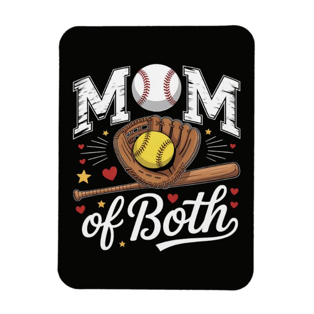 Íman Mãe de Ambos Dia de Jogo Beisebol Softbol  (Vertical)