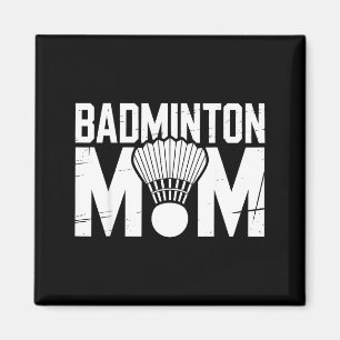 Íman Mãe de Badminton Retro Mulheres Amantes de Badmint
