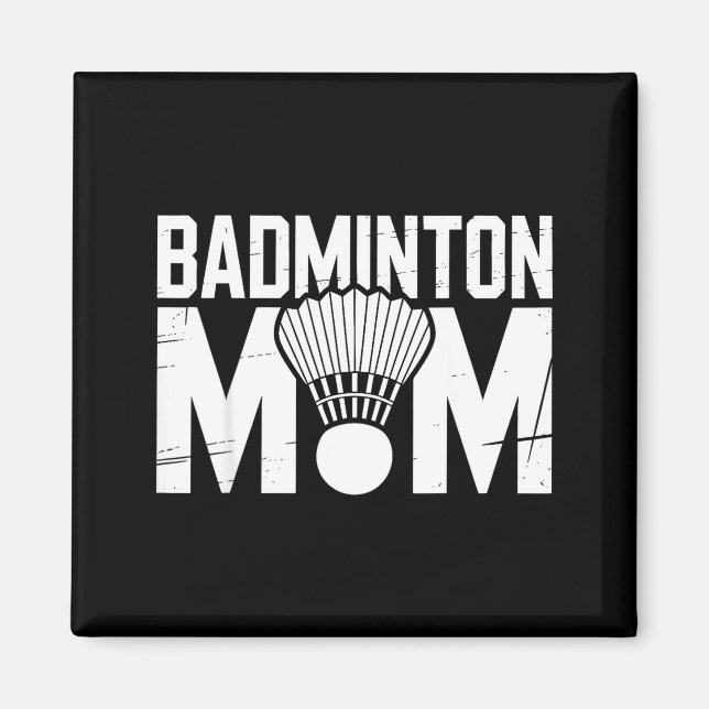 Íman Mãe de Badminton Retro Mulheres Amantes de Badmint (Frente)