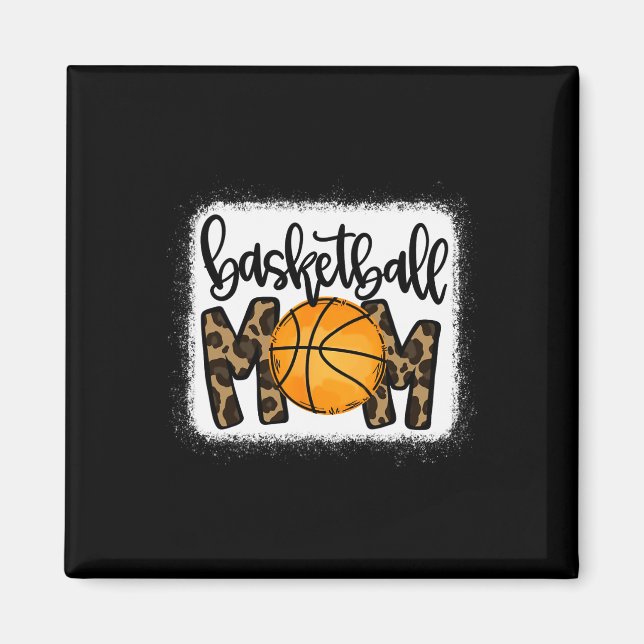 Íman Mãe de basquete Leopardo Mama de Basquete (Frente)