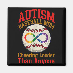 Íman Mãe de beisebol consciente do autismo Mãe aplaudin