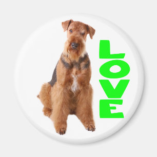Íman Mãe de cachorro fofo amante de Airedale Terrier