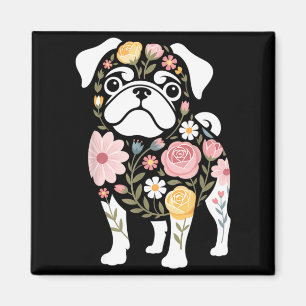Íman Mãe de cachorro Pug fofa feminina