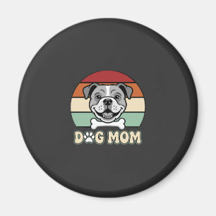 Íman Mãe de Cachorro Retro Bulldog Vetor