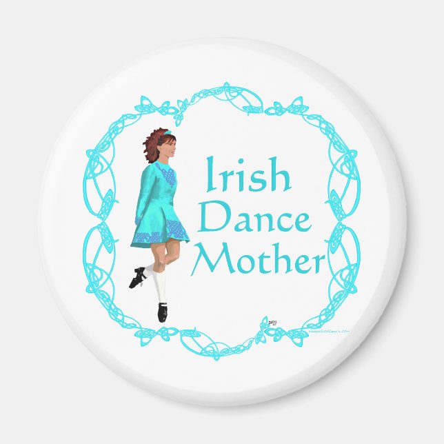 Íman Mãe de Dança Irlandesa - Turquesa (Frente)