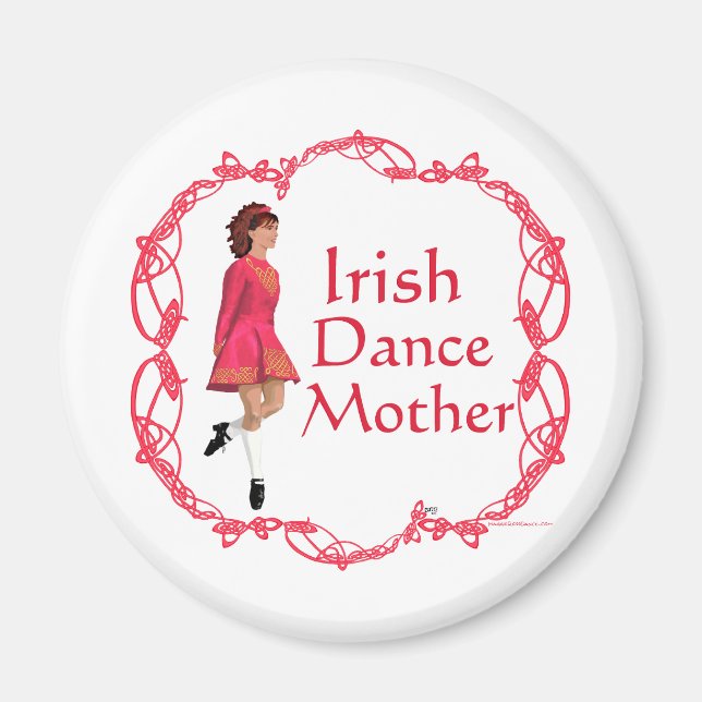 Íman Mãe de Dança Irlandesa - Vermelho (Frente)