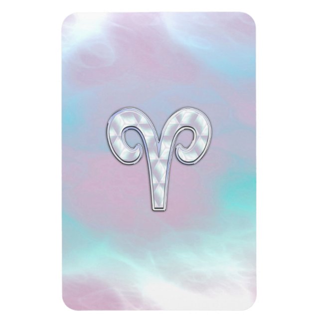 Íman Mãe de Estilo Pérola Aria Símbolo Zodiac (Vertical)