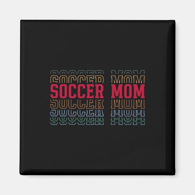Íman Mãe de Futebol Americano Engraçado Texto Camadas M (Frente)