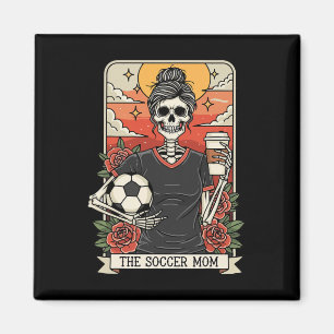 Íman Mãe de Futebol de Halloween Cartão de Tarot Engraç