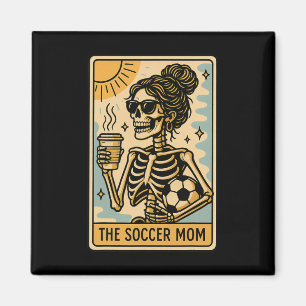 Íman Mãe de Futebol no Halloween Engraçada Cartão Tarot