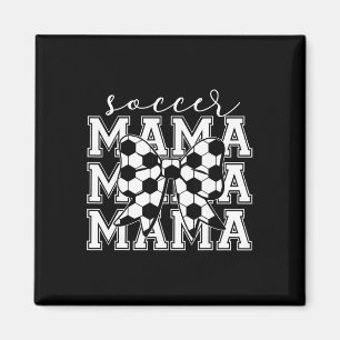 Íman Mãe de Futebol Retrô Groovy Futebol Softbyll Mãe