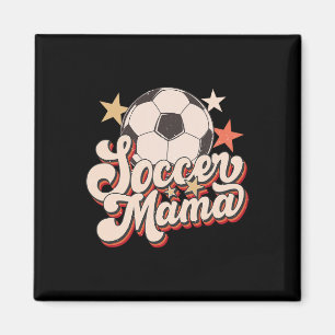 Íman Mãe de Futebol Retrô Mãe de Futebol Vintage Tempor