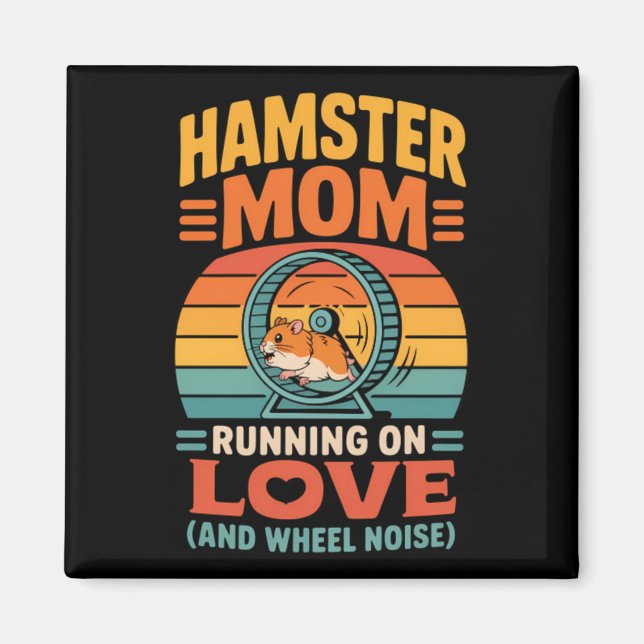 Íman Mãe de Hamster Protetora de Hamster de Estimação (Frente)