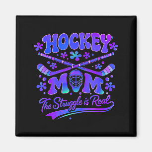 Íman Mãe de Hockey A Luta É Real Máscara de Goleiro Sti