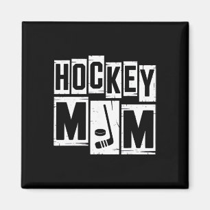 Íman Mãe de Hockey Retro Mulheres Amantes de Hockey Mam
