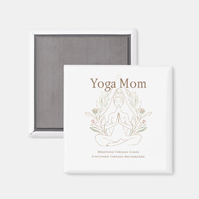 Íman Mãe de Ioga Respirando Através da Maternidade (Front/Back)