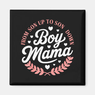 Íman Mãe de menino do filho até o pôr do sol engraçado