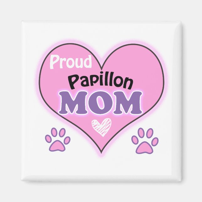 Íman Mãe de Papillon orgulhoso (Frente)