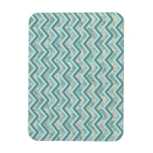 Íman Mãe de Pérola Teal ZigZag