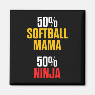 Íman Mãe de Softball Mãe Orgulhosa Jogadora de Equipe _