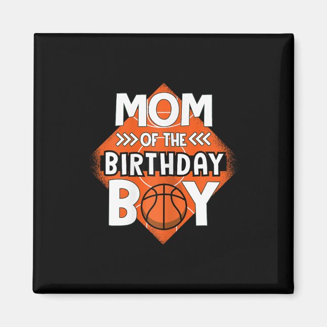 Íman Mãe Do Aniversário Bysketbyll Mamãe Tee For Bir (Frente)