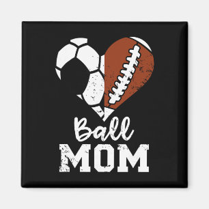 Íman Mãe do Coração Engraçado Futebol Mãe
